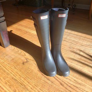 Black Strappy Hunter Boots